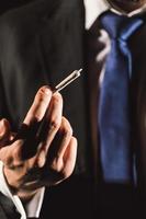 Businessman and joint photo