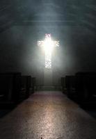 vidriera iglesia crucifijo foto
