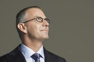 Middle Aged Businessman In Glasses Smiling photo