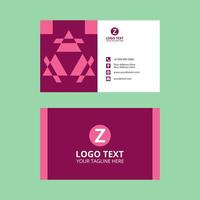 Pink, Purple Business Card Template vector