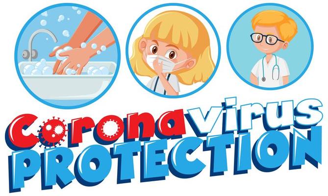 Coronavirus Poster with ''Coronavirus Protection''