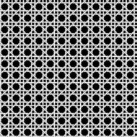 Seamless black and white lattice weave pattern vector