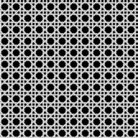 Seamless black and white lattice weave pattern vector