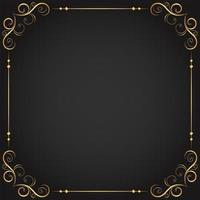 Gold Flourishes and Decorative Border Frame vector