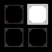 Square fretwork  frames vector