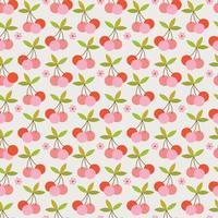 Retro cherries seamless pattern vector