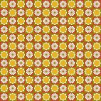 Retro mod daisy seamless pattern vector