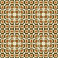 Retro mod rounded square seamless pattern vector
