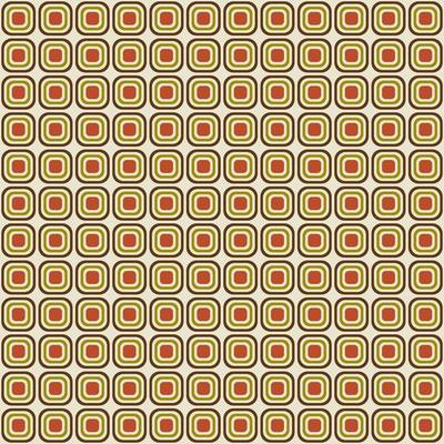 Retro mod rounded square seamless pattern