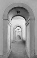 Endless arched doorways repeating to infinity