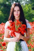 girl in poppies field