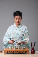 Getting ready for tea ceremony