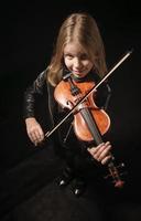 Girl with violin photo