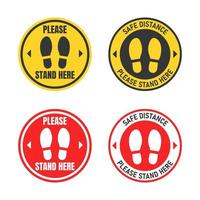 Social Distancing Icon Badges vector