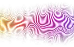 Purple to orange gradient blending lines and dots vector