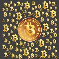 Bitcoin Golden Pattern vector