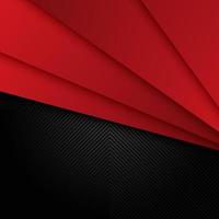 Overlapping red paper layers on black angle pattern vector