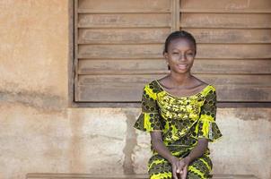 Back To School Symbol - Pretty Black African Schoolgirl Posing photo