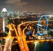 paisaje nocturno de Singapur