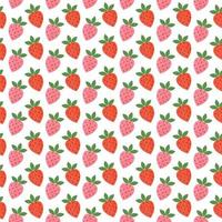 Retro strawberry seamless pattern vector