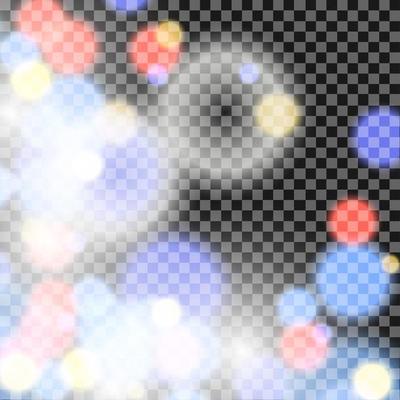 Red, Blue, White Bokeh Background