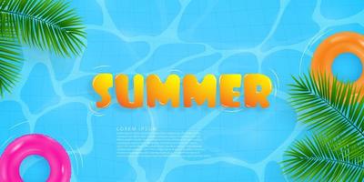 Summer beach background vector