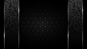 Sparkling vertical bars over black cube pattern vector