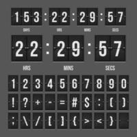 Mechanical scoreboard countdown timer vector