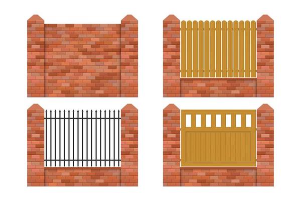 Brick fence set