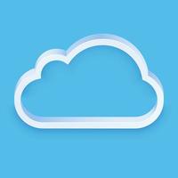 icono de nube para web o aplicación vector