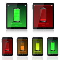 Digital device charging isolated on background vector