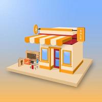 Online shopping store  isometric concept