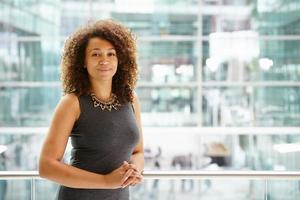 African American businesswoman portrait, waist up photo