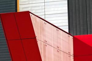 colorful aluminum facade on large shopping mall photo