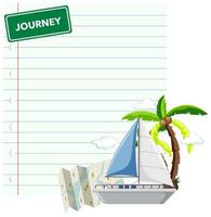 Cruise journey paper vector