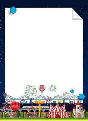 Border Template with Carnival in Background
