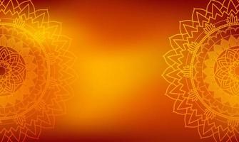 Orange Mandala Background vector