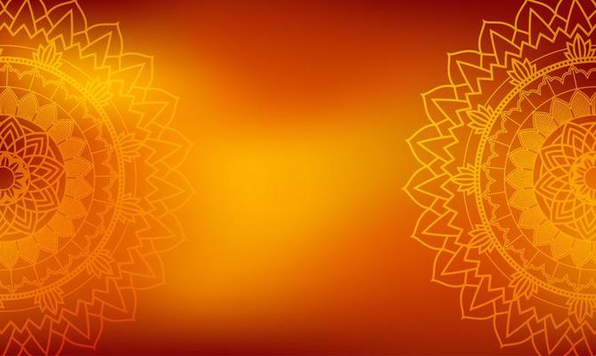 Orange Mandala Background