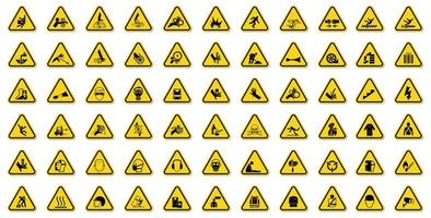 iconos de advertencia de triángulo vector