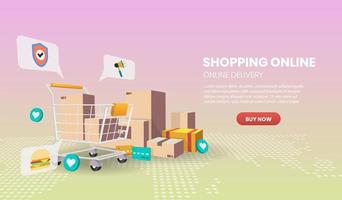 Online Delivery Service Concept  vector