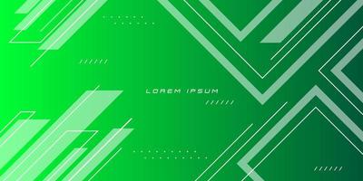 Green gradient geometric angled shape design vector