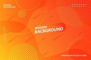 Orange gradient dynamic shape modern design vector