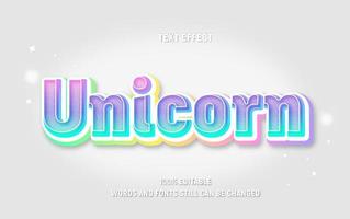 Rainbow colored editable text with sparkles vector