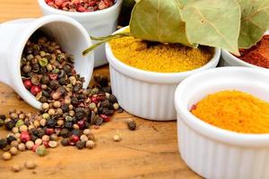 assortment of Indian spices photo