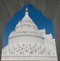 Mingun white pagoda in Myanmar photo