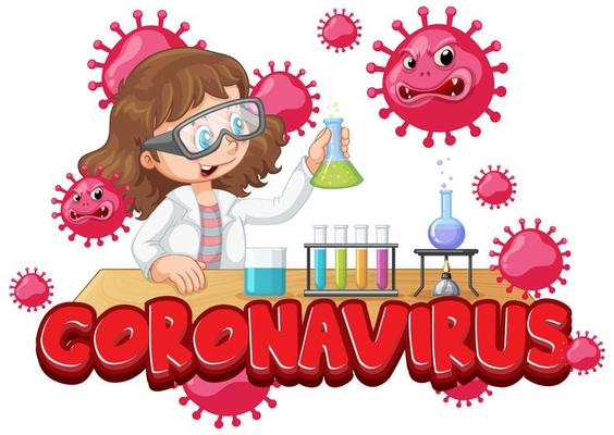 Girl Experimenting on Coronavirus in the Lab