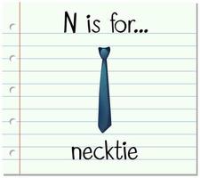 N is for Necktie vector