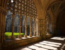Royal Cloister of Batalha Abbey in Portugal photo