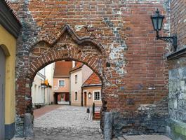 Old medieval town in Riga city, Latvia photo