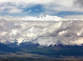 Panoramic view of Lenin Peak from Alay range photo